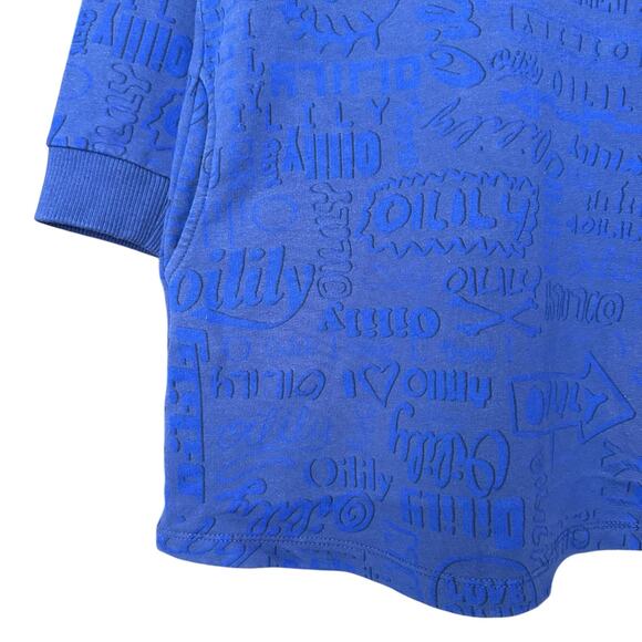 Oilily Ruffled Organic Sweat Dress and Jacquard Tights, Size 104 ( 4T), Blue - Picture 9 of 16